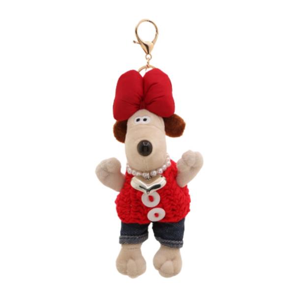 SMALL RIBBON DOG KEYCHAIN