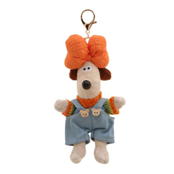 SMALL RIBBON DOG KEYCHAIN