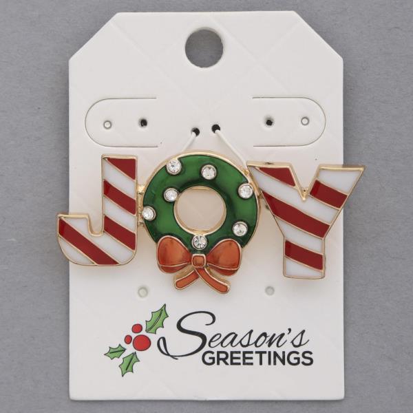 JOY WREATH STOCKING PIN