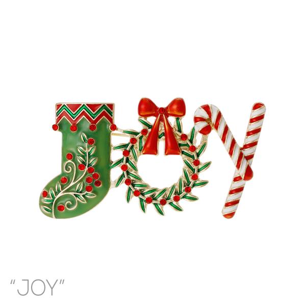 JOY WREATH STOCKING PIN