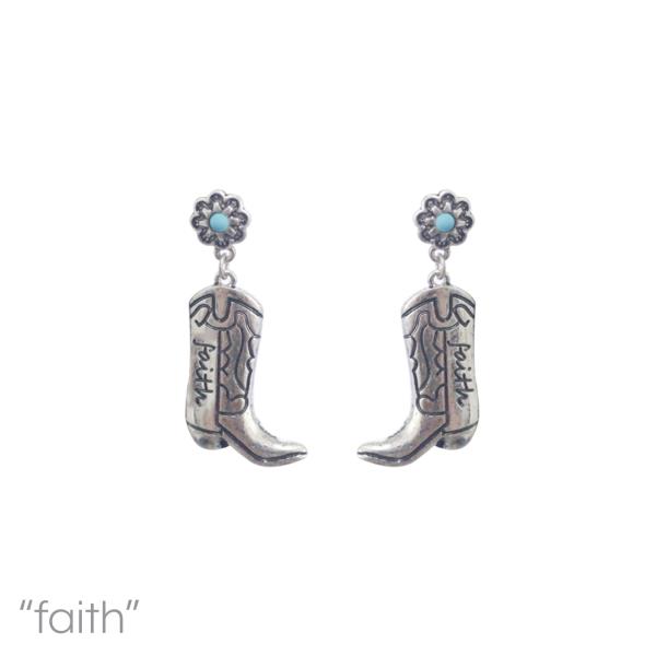 FAITH BOOTS FLOWER EARRING