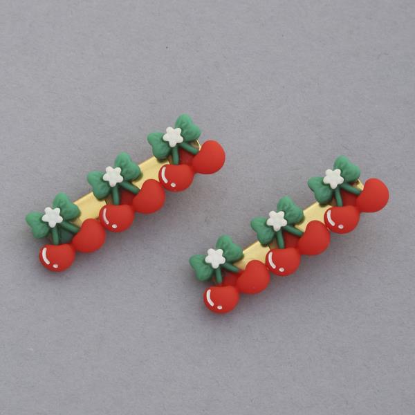 CHERRY HAIR PIN SET