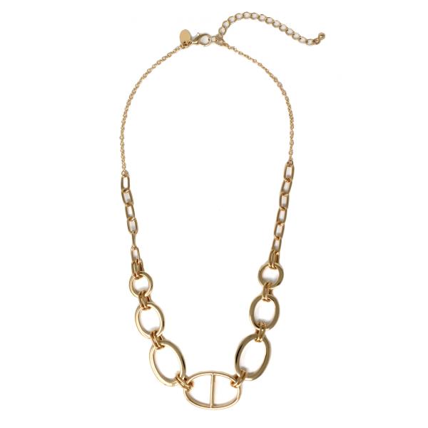 OVAL LINKED CHAIN NECKLACE