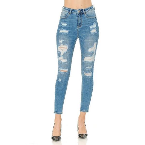 ($11.83 x 15PCS) VINTAGE-INSPIRED DESTRUCTED ANKLE SKINNY