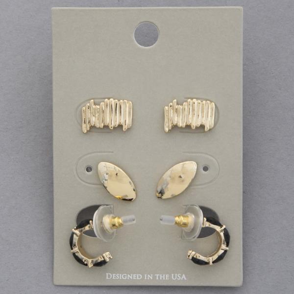 MINI HOOP METAL EARRING SET