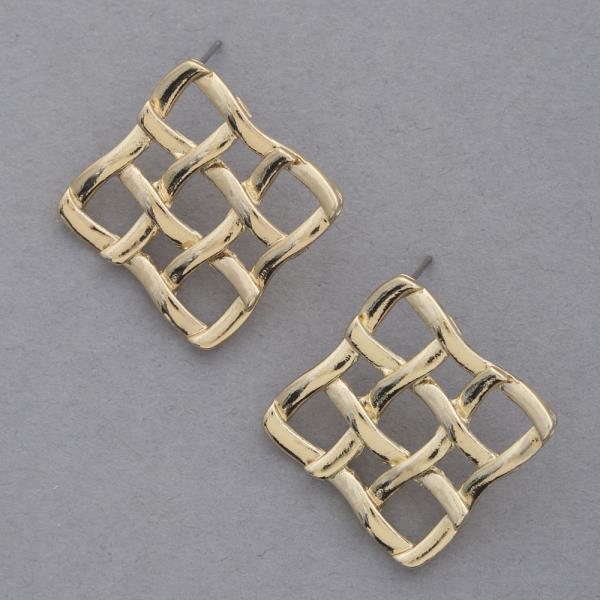 SQUARE METAL EARRING