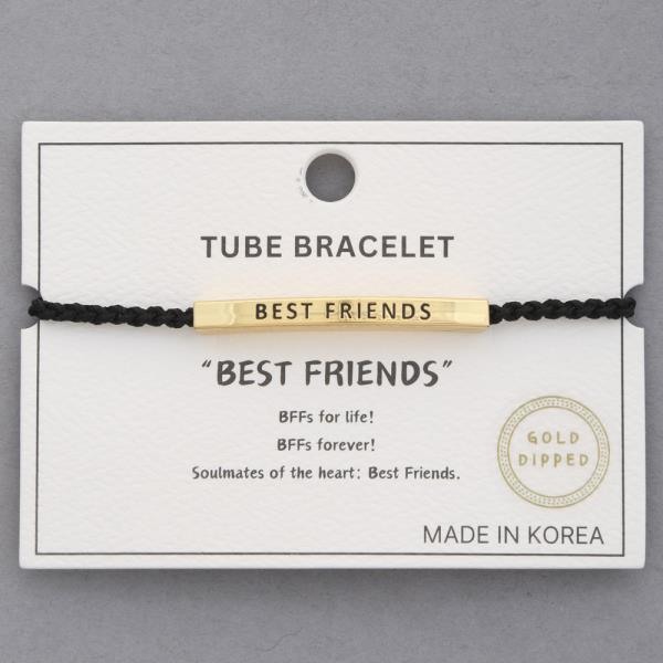 BEST FRIENDS TUBE GOLD DIPPED BRACELET