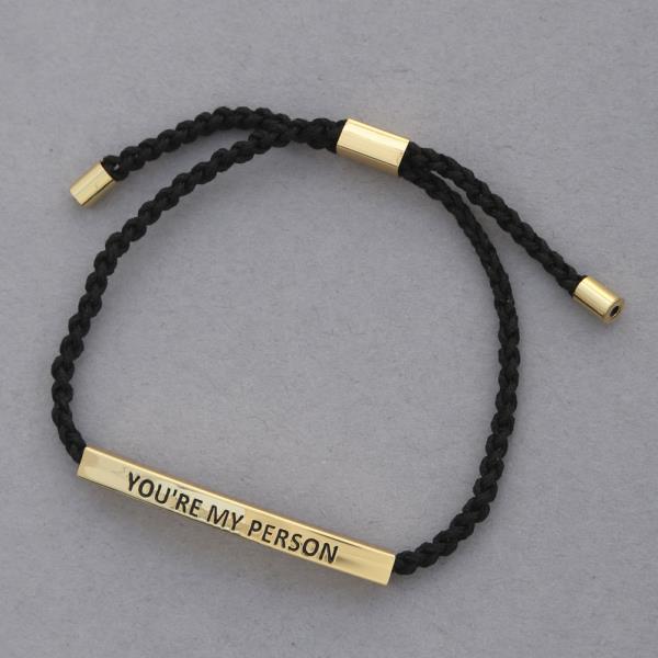 YOU`RE MY PERSON TUBE GOLD DIPPED BRACELET