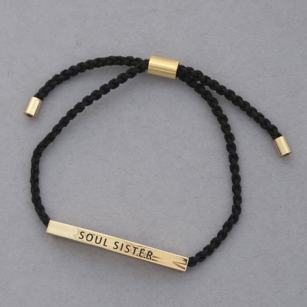 SOUL SISTER TUBE GOLD DIPPED BRACELET