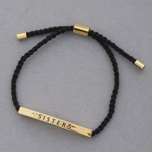 SISTERS TUBE GOLD DIPPED BRACELET