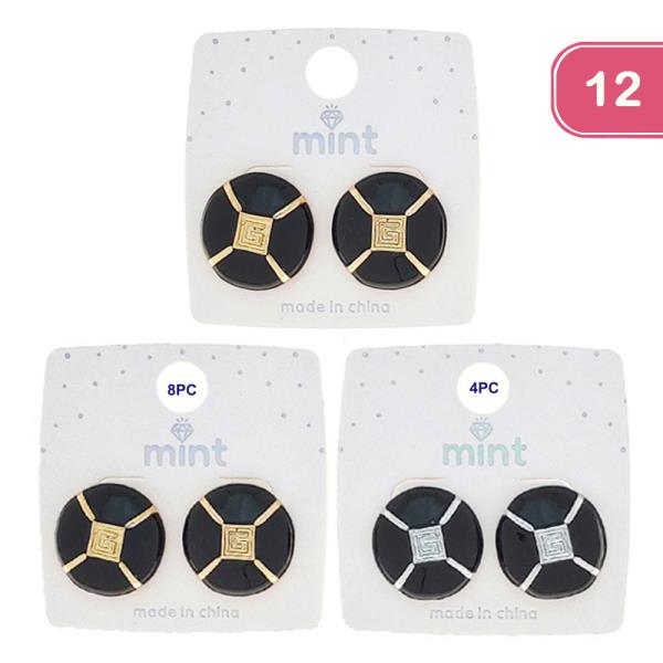 STUD EARRINGS (12 UNITS)