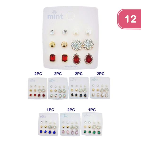 6PC EARRING SET (12 UNITS )