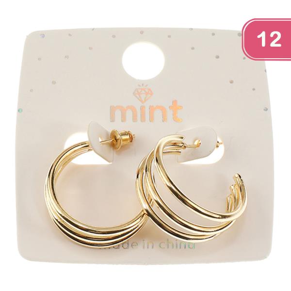 LAYERED HOOP EARRING (12 UNITS)