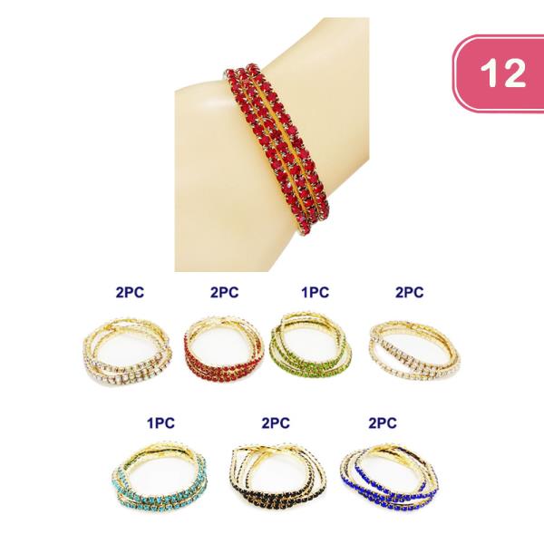 RHINESTONE BRACELET (12 UNITS)