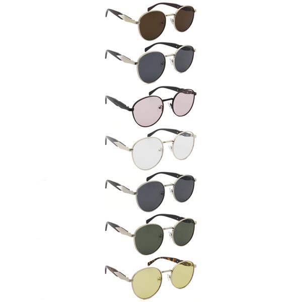 TRENDY ROUNDED SUNGLASSES 1DZ