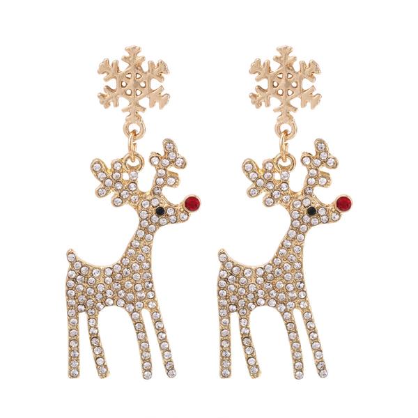 CHRISTMAS RUDOLPH DANGLE EARRING