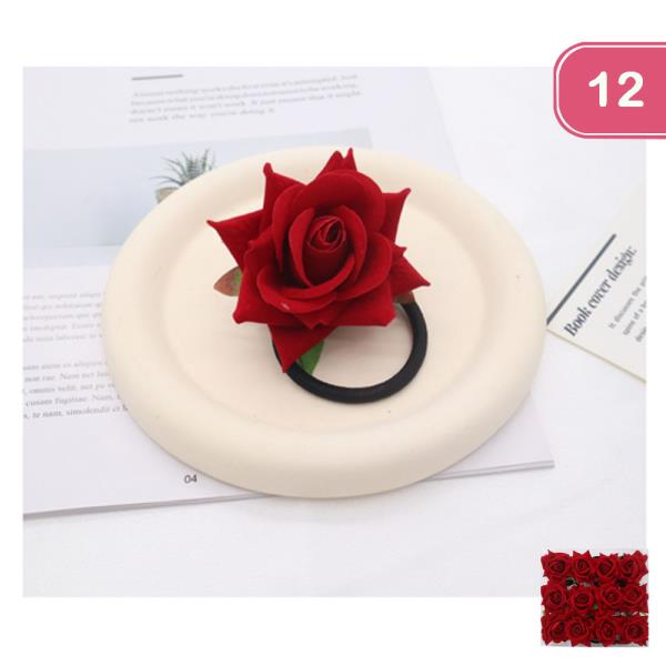 ROSE HAIR TIE (12 UNITS )