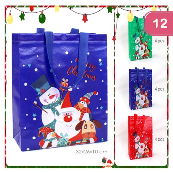 CHRISTMAS REUSABLE BAG (12 UNITS)