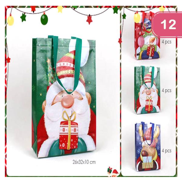 CHRISTMAS THEME REUSABLE BAG (12 UNITS))