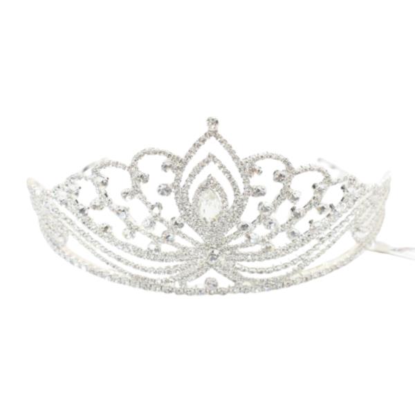 RHINESTONE CROWN TIARA