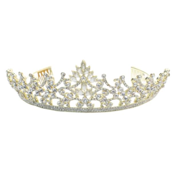 RHINESTONE CROWN TIARA