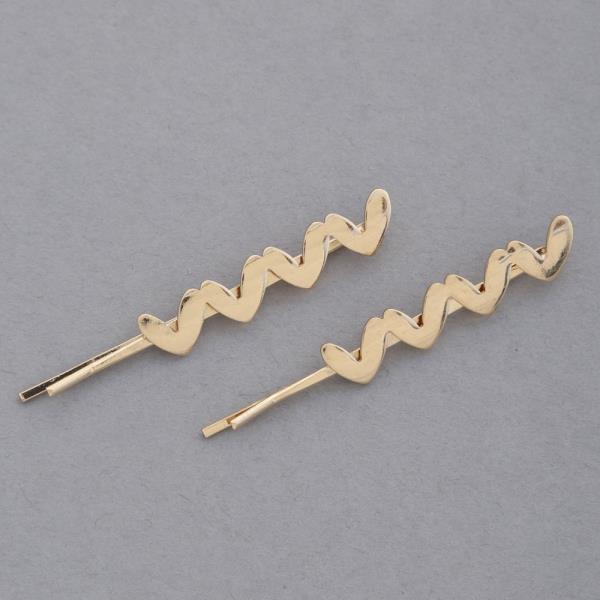 HEART METAL HAIR PIN SET