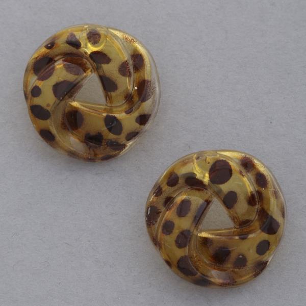 ANIMAL PRINT ROUND EARRING