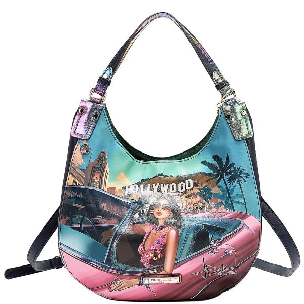 NICOLE LEE HOLLYWOOD DRIVE HOBO BAG