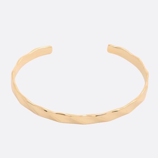 SODAJO HAMMERED METAL CUFF GOLD DIPPED BRACELET