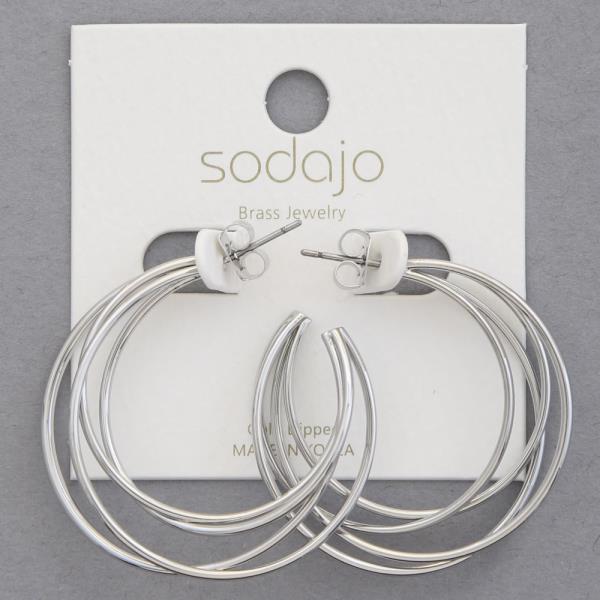 SODAJO MULTI OPEN HOOP GOLD DIPPED EARRING