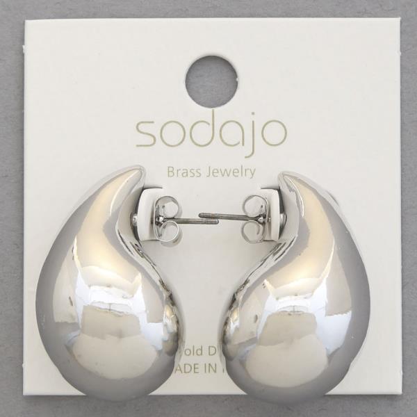 SODAJO TEARDROP GOLD DIPPED EARRING