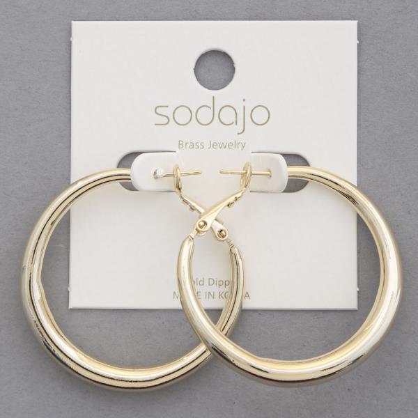 SODAJO HOOP GOLD DIPPED EARRING