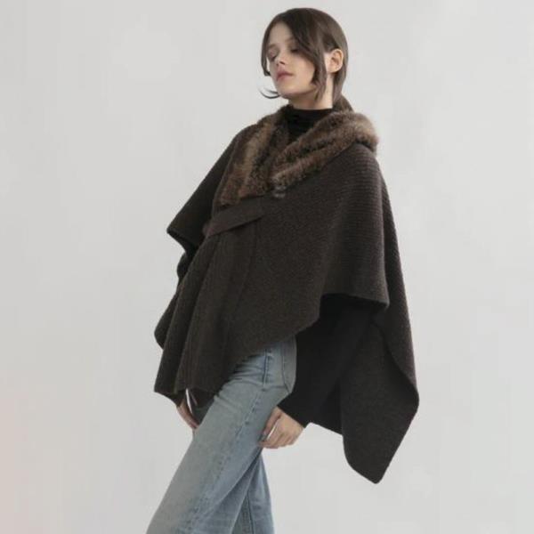 FUR COLLAR SHAWL