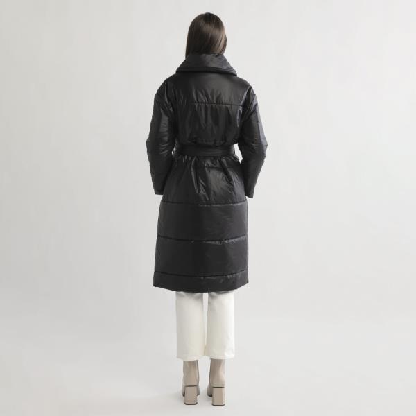 GLOSSY LONG PUFFER COAT