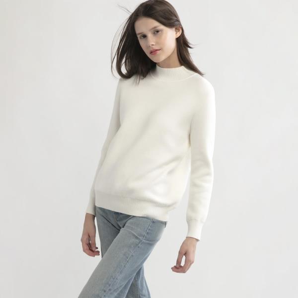 THERMAL MOCK NECK SWEATER