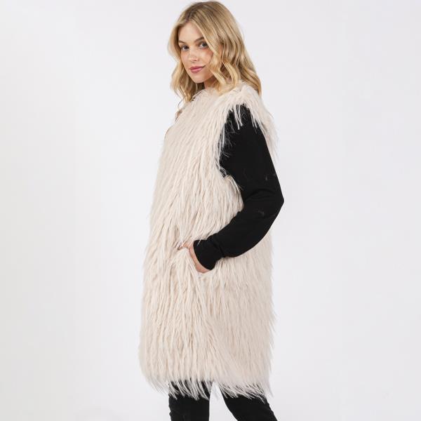 FAUX FUR POCKET VEST