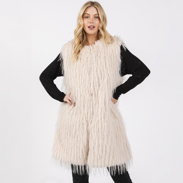 FAUX FUR POCKET VEST