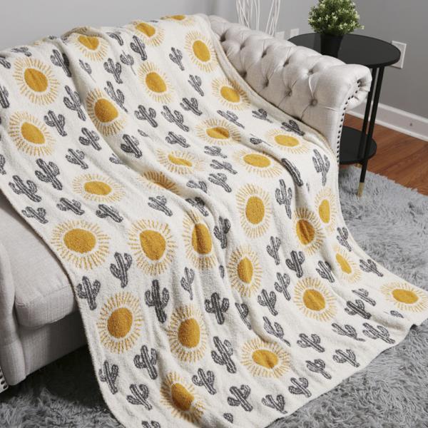 CACTUS & SUN LUXURY SOFT THROW BLANKET