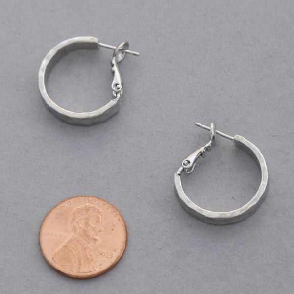 SQUARE EDGE 14K GOLD DIPPED HOOP EARRING