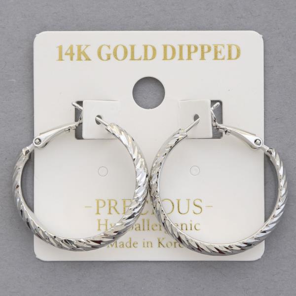 14K GOLD DIPPED HOOP EARRING