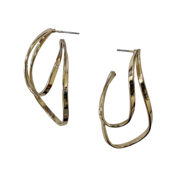 METAL TEARDROP POST EARRING