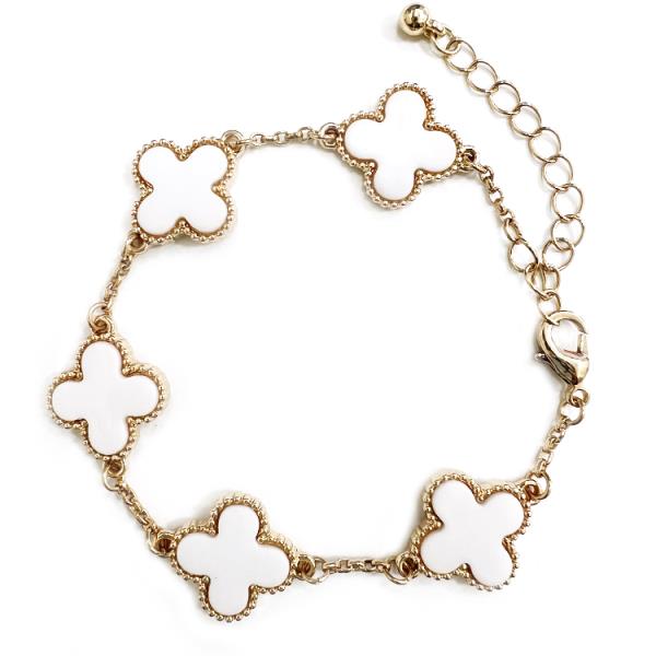 CLOVER METAL CHAIN BRACELET