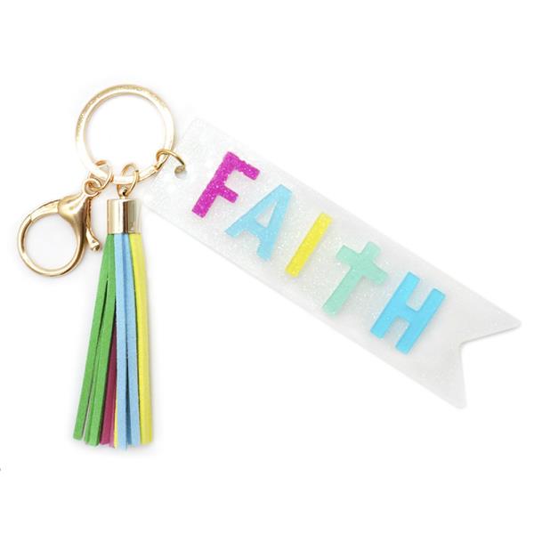 FAITH TASSEL KEY CHAIN