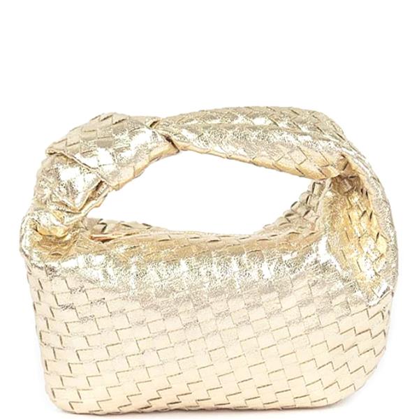 METALLIC BRAIDED ZIP BAG