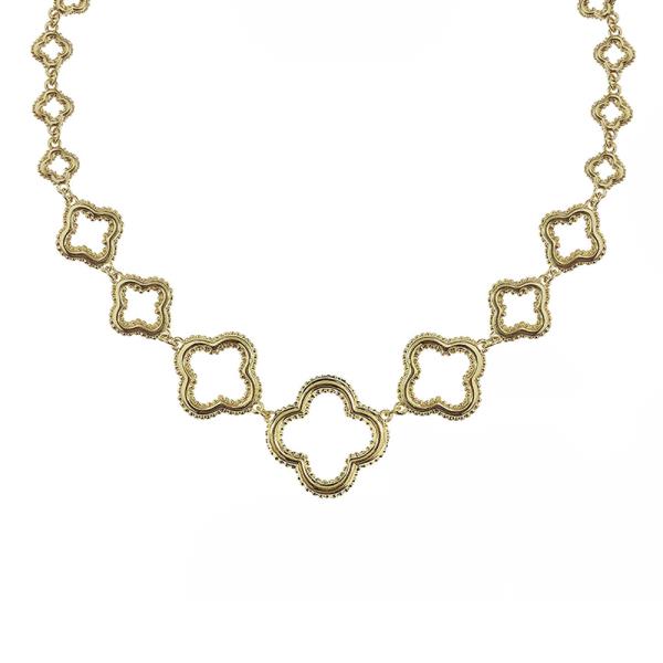 CLOVER METAL CHAIN NECKLACE