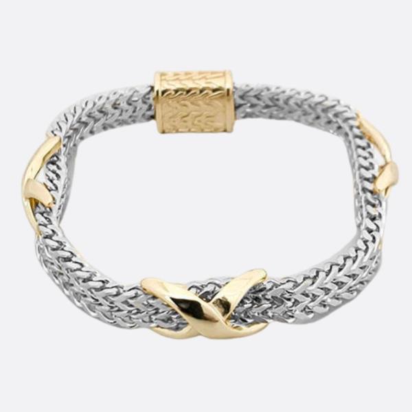 GOLD PLATED MAGNET LOCK BRACELET BRACELET