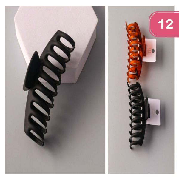 MATTE ROUND COMB HAIR CLIP (12 UNITS)