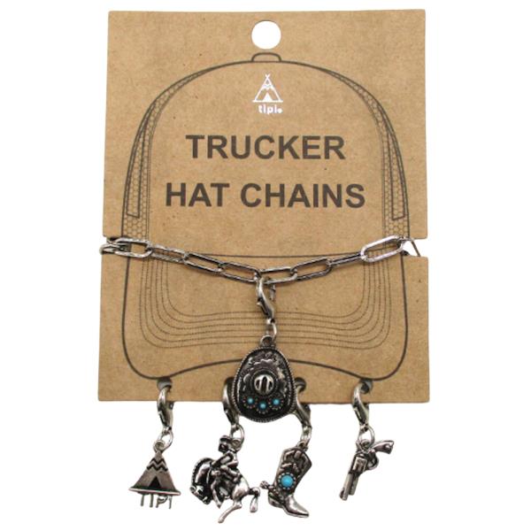 WESTERN STYLE TRUCKER HAT CHAIN WITH CHARM