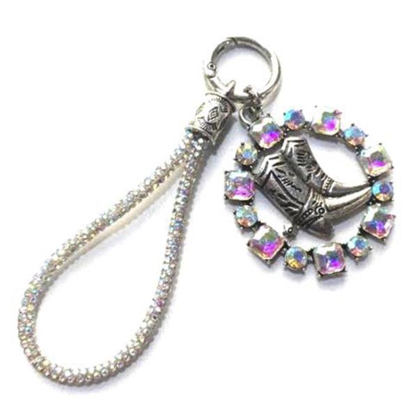 WESTERN STYLE BOOTS KEYCHAIN WITH WRIST STRAP