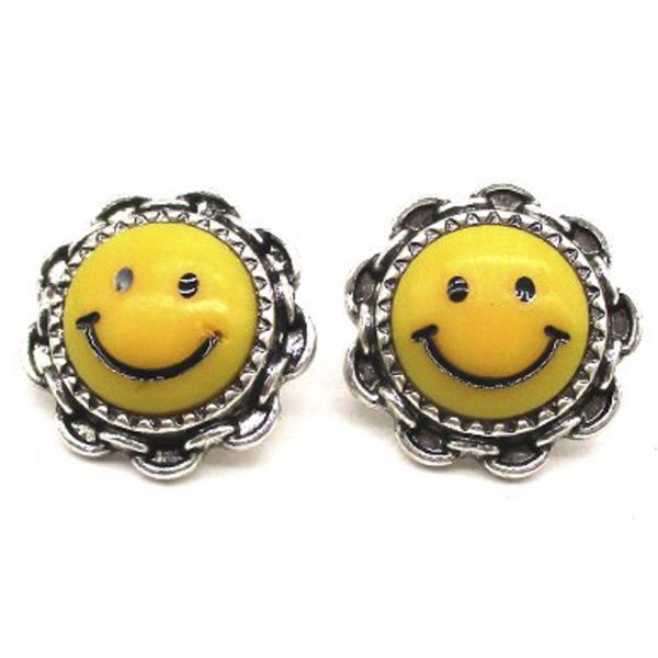 WESTERN STYLE HAPPY FACE EARRING